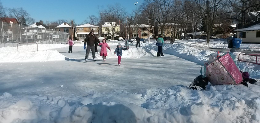 Skating rink in Norwood Park – it’s still open…